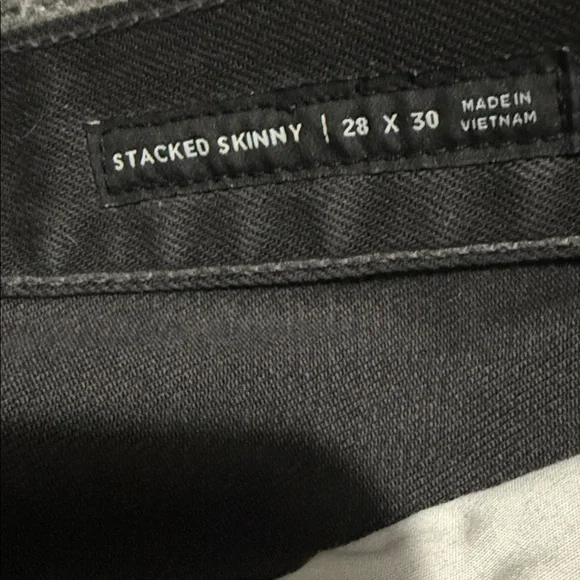 PacSun Black Biker Panel Stacked Skinny Jeans | 28x30 | Raw Hem 🖤 - Picture 6 of 8